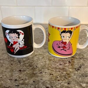 Betty Boop Ceramic Mug Set of 2 - Black and Yellow
